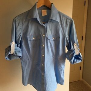 Brooks Brothers blue button-down shirt